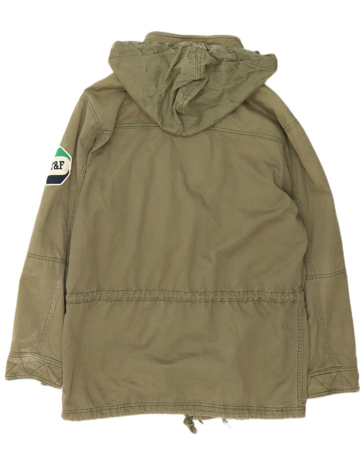 Jachetă parka cu glugă NIKE pentru bărbați UK 39/41 bumbac kaki mediu