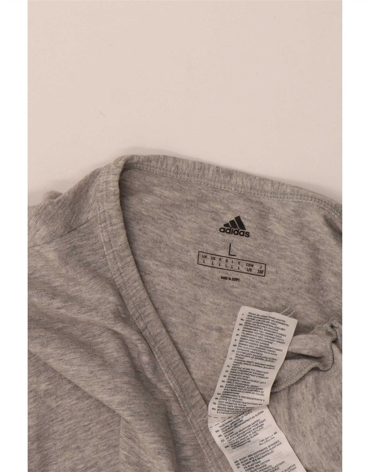 Tricou pentru bărbați Adidas Top mare bumbac gri