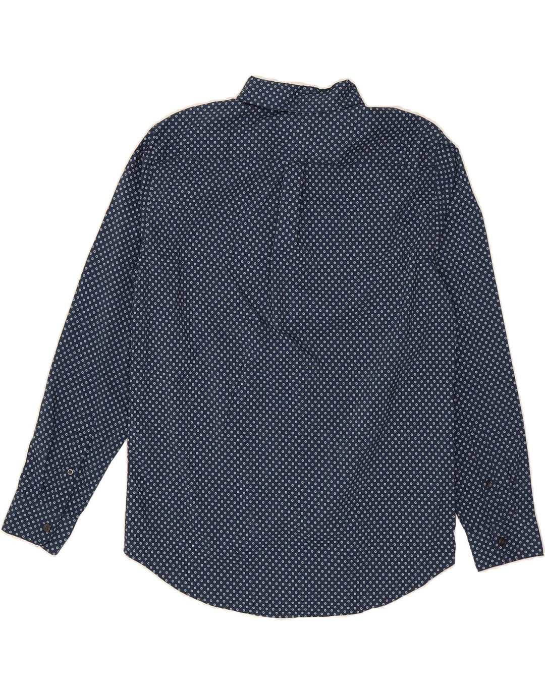 DOCKERS Mens Classic Fit Shirt Medium Navy Blue Spotted Cotton Vintage Dockers and Second-Hand Dockers from Messina Hembry 