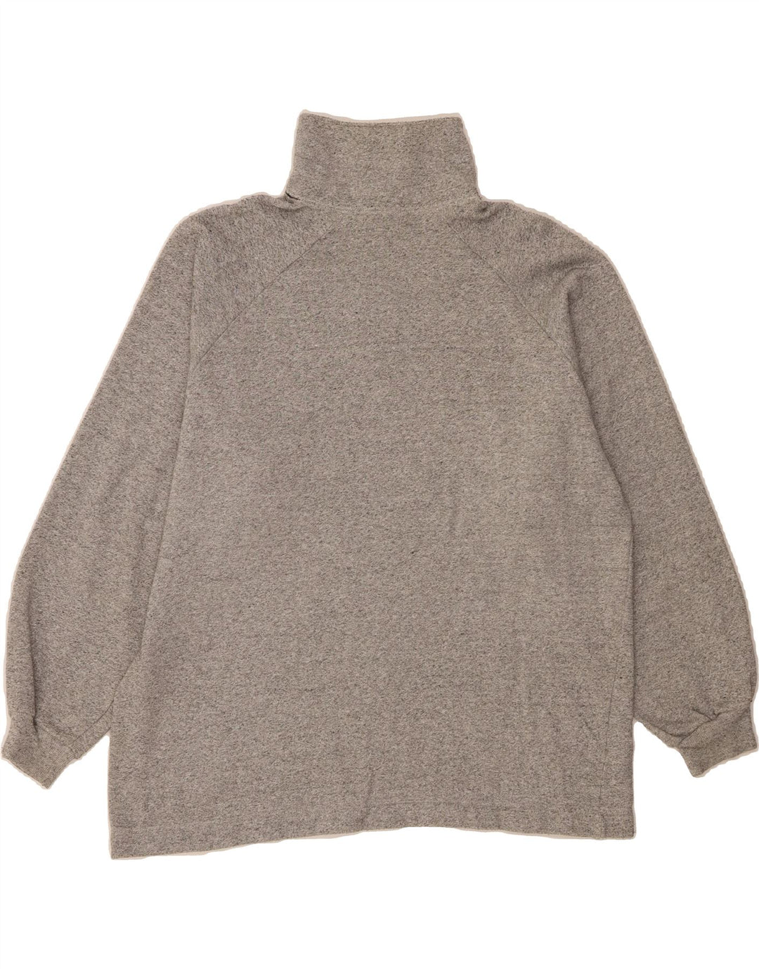 VINTAGE Mens Zip Neck Sweatshirt Jumper XL Grey Vintage Vintage and Second-Hand Vintage from Messina Hembry 