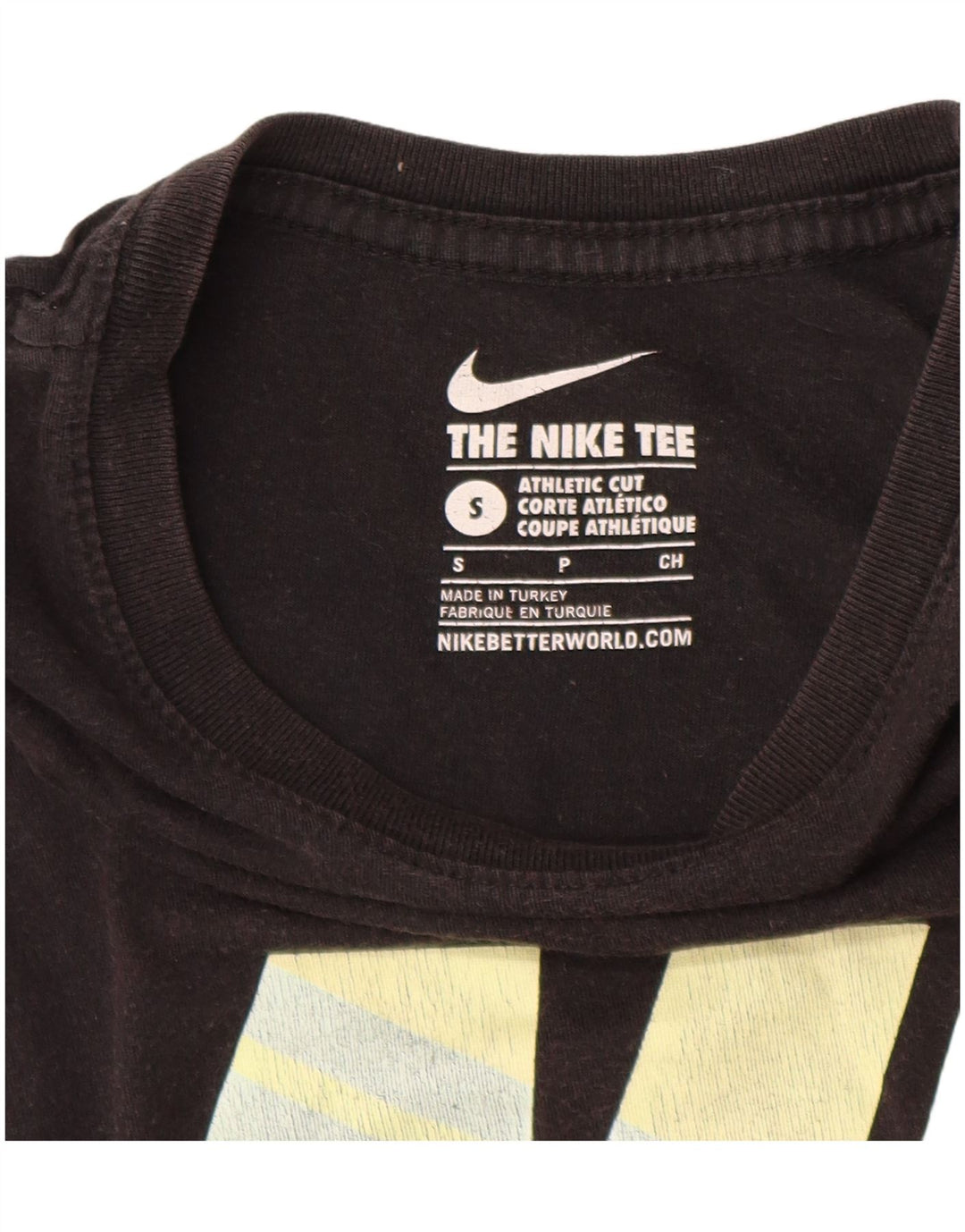 Tricou grafic NIKE pentru bărbați cu tăietură atletică Top mic negru