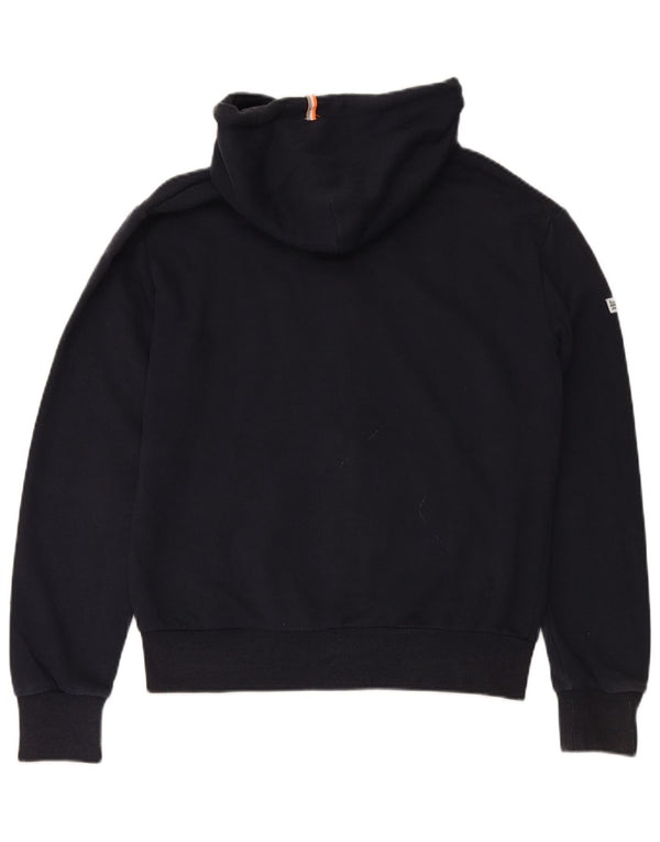 SUPERDRY Pulover cu capota cu fermoar pentru bărbați, mare, albastru, bumbac