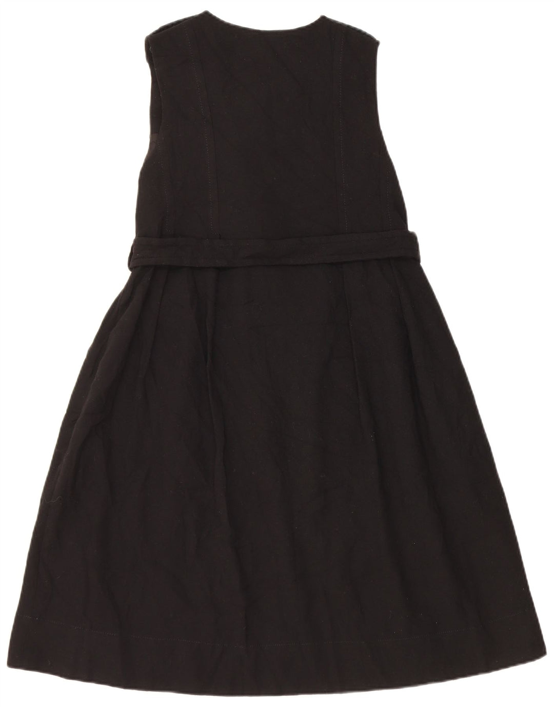 Massimo Dutti Rochie în formă de A fără mâneci pentru femei EU 38 Lână neagră mică