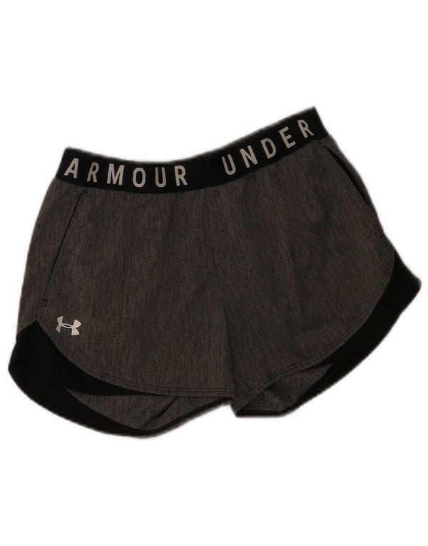 Pantaloni scurți sport Under Armour pentru femei Heat Gear UK 14 Medium Gri Colorblock