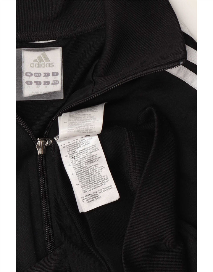 Jachetă de trening pentru femei Adidas UK 10 Poliester negru mic