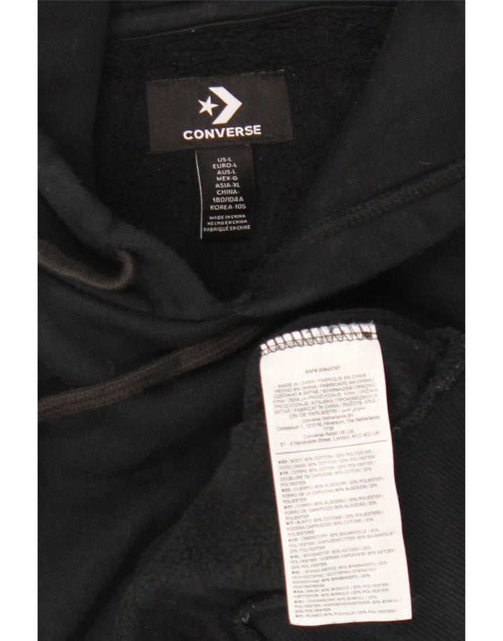 Pulover Converse pentru bărbați, bumbac mare, negru