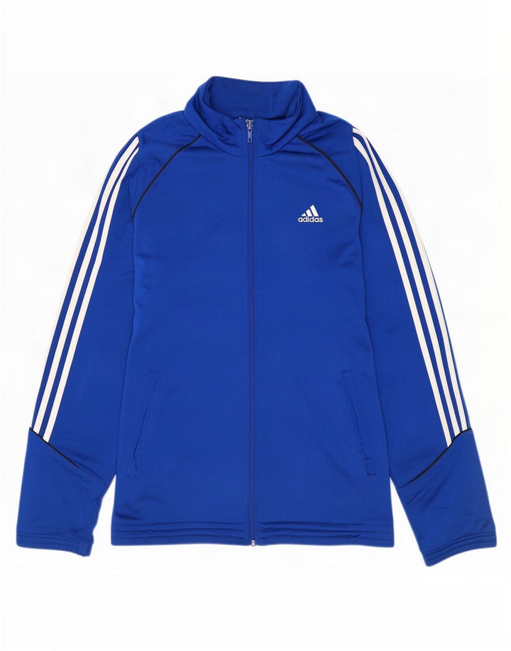 Jachetă de trening pentru bărbați Adidas, poliester albastru mediu