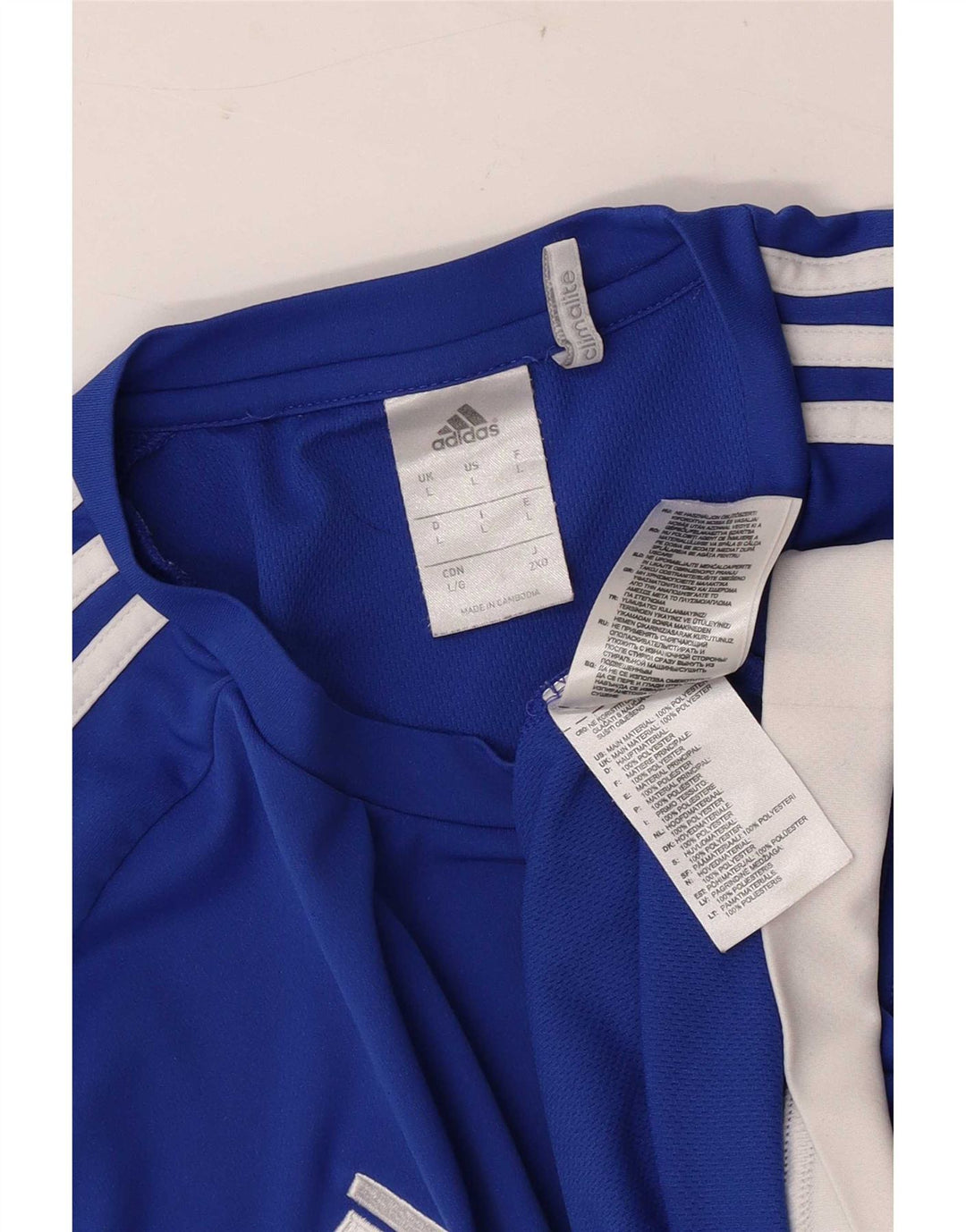 Tricou Adidas Climalite pentru bărbați Top mare, albastru, poliester color bloc
