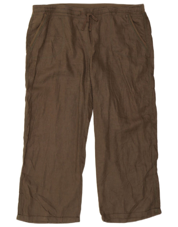 Pantaloni casual drepti pentru femei Marks & Spencer UK 20 2XL W40 L28 Kaki