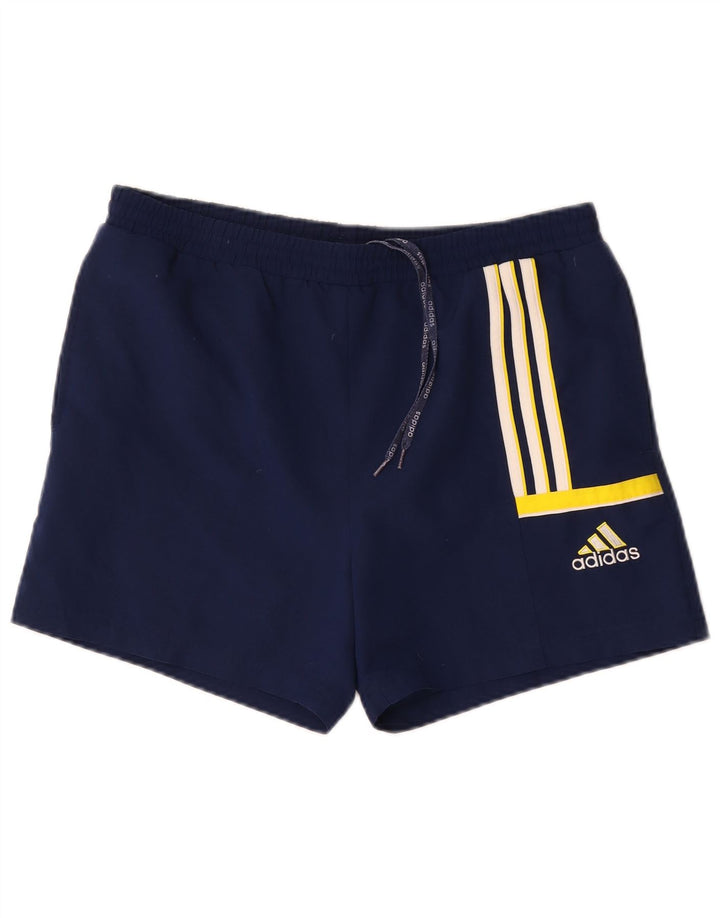 Pantaloni scurți sport Adidas pentru bărbați, poliester mediu bleumarin