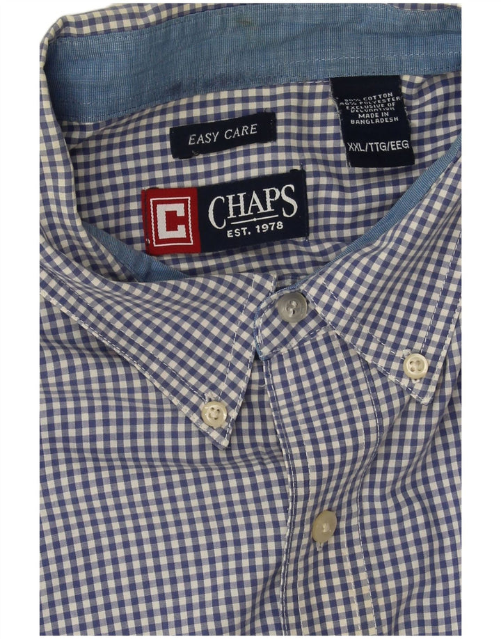 Cămașă pentru bărbați Chaps 2XL, bumbac cu check albastru