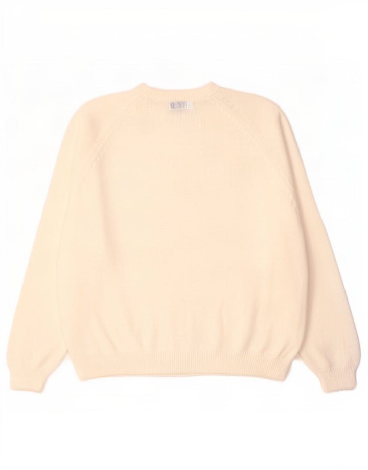 Pulover pentru bărbați Essentials cu gât crew, bumbac alb 2XL