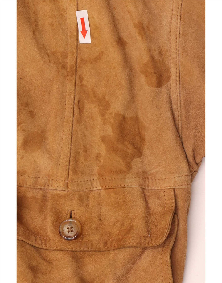 Bomber vintage pentru bărbați din piele intoarsa IT 54 2XL maro retro