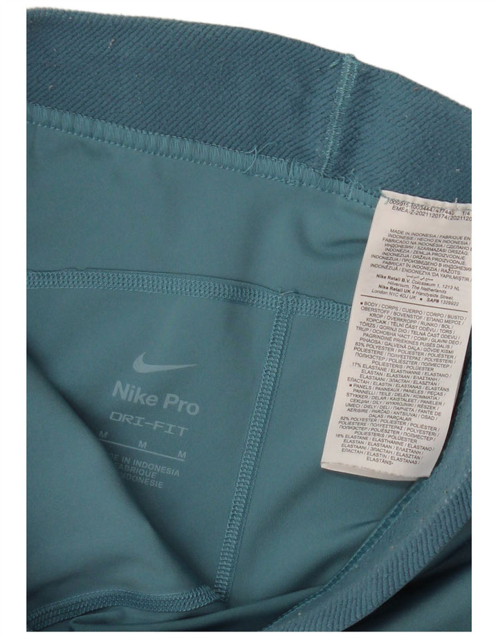 Leggings Nike Dri Fit Graphic pentru femei UK 12 Poliester turcoaz mediu