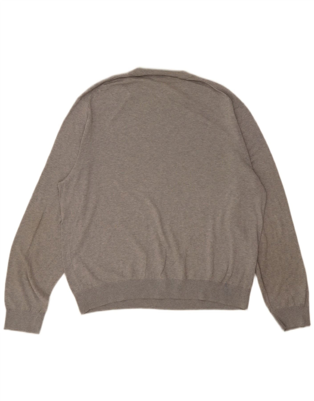 Pulover Paul Smith pentru bărbați cu gât roșu, bumbac gri 2XL