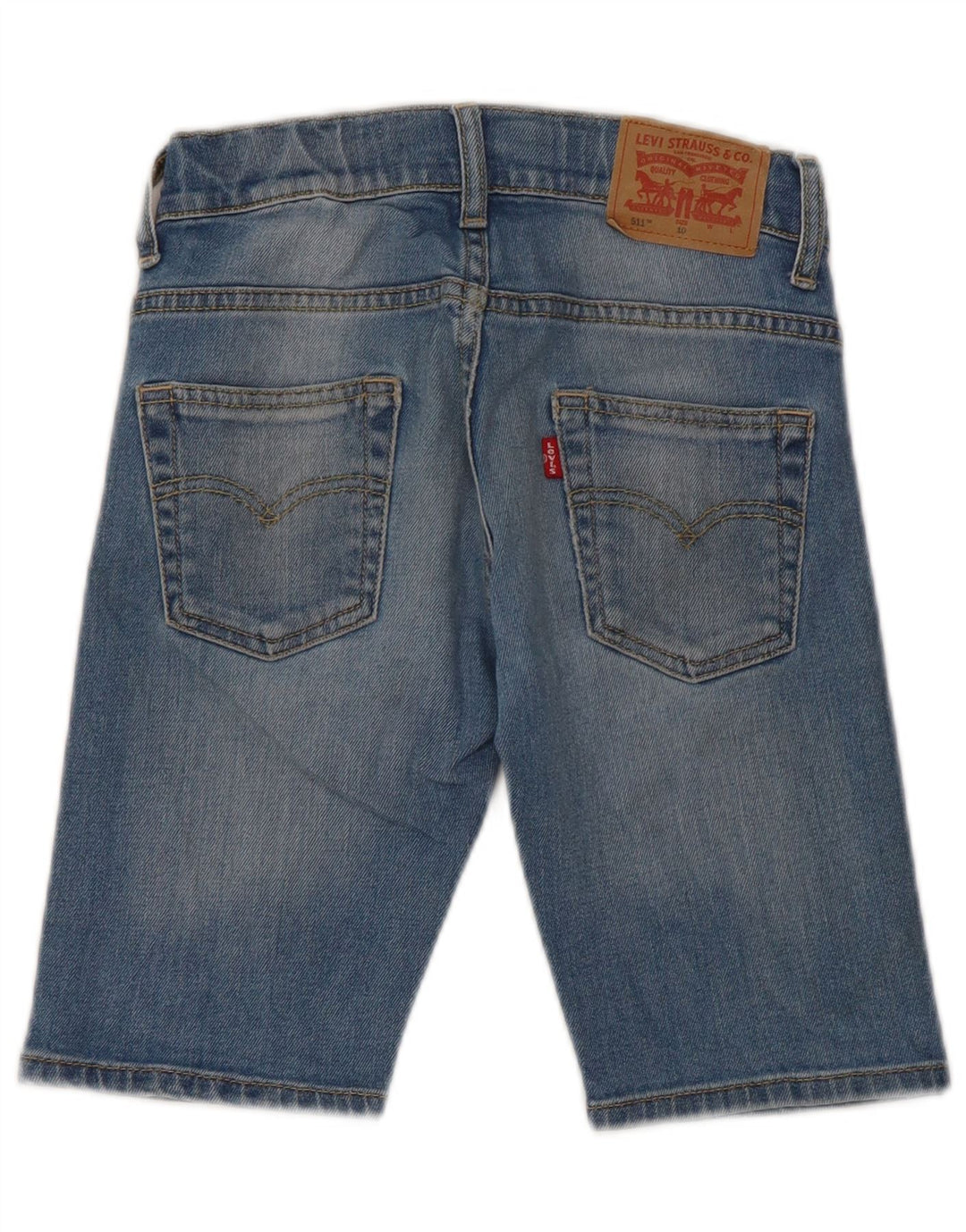 Pantaloni scurți Levi's Boys 511 Slim Denim 9-10 ani W24 Bumbac albastru