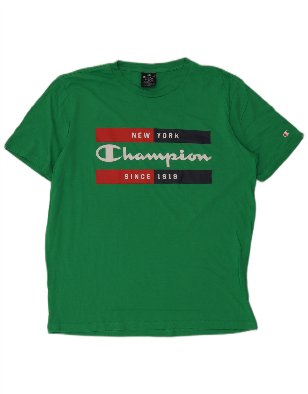 Tricou grafic pentru bărbați Champion Top din bumbac verde mediu