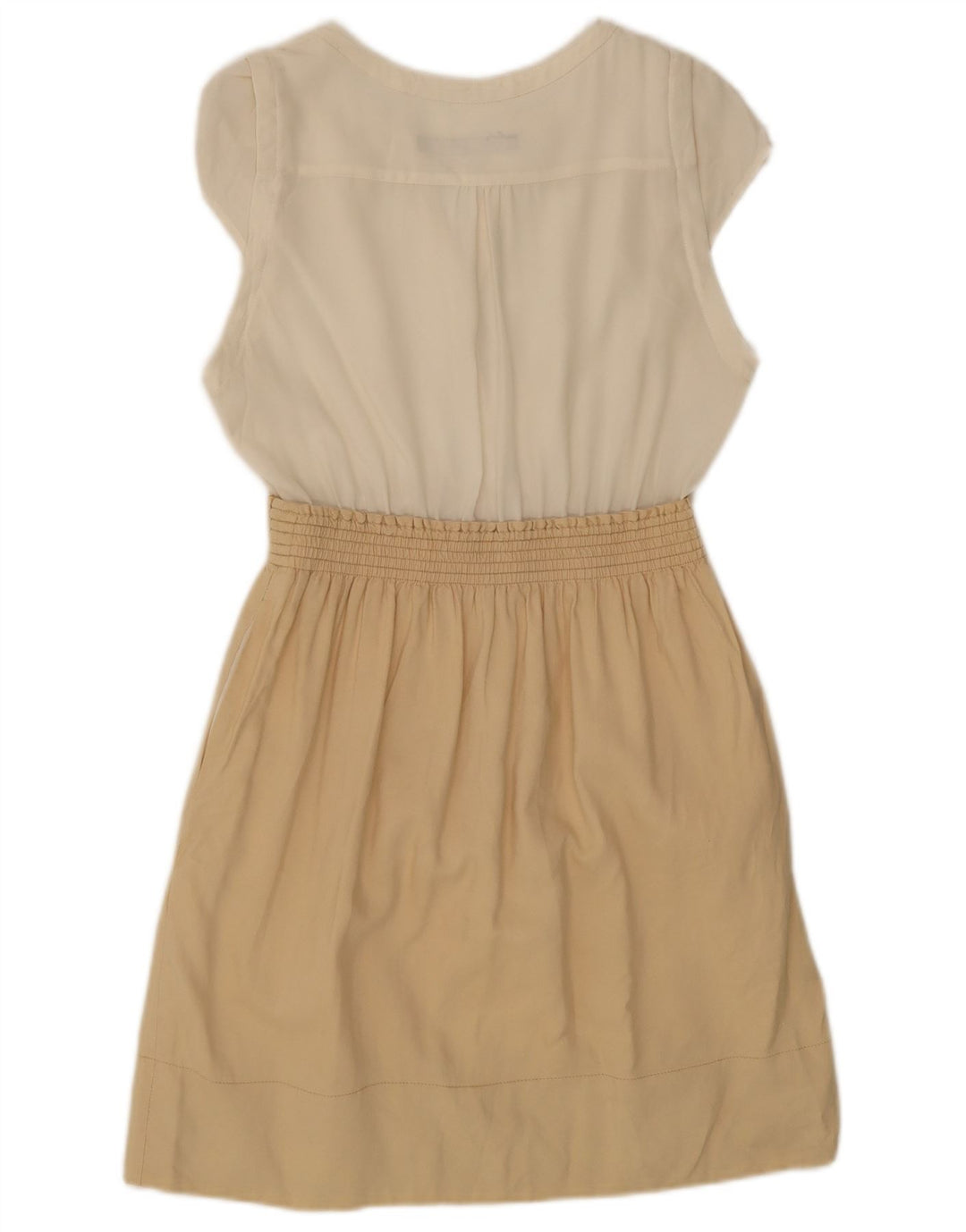 Rochie de bază Zara pentru femei UK 12 Medium White Colorblock Poliester