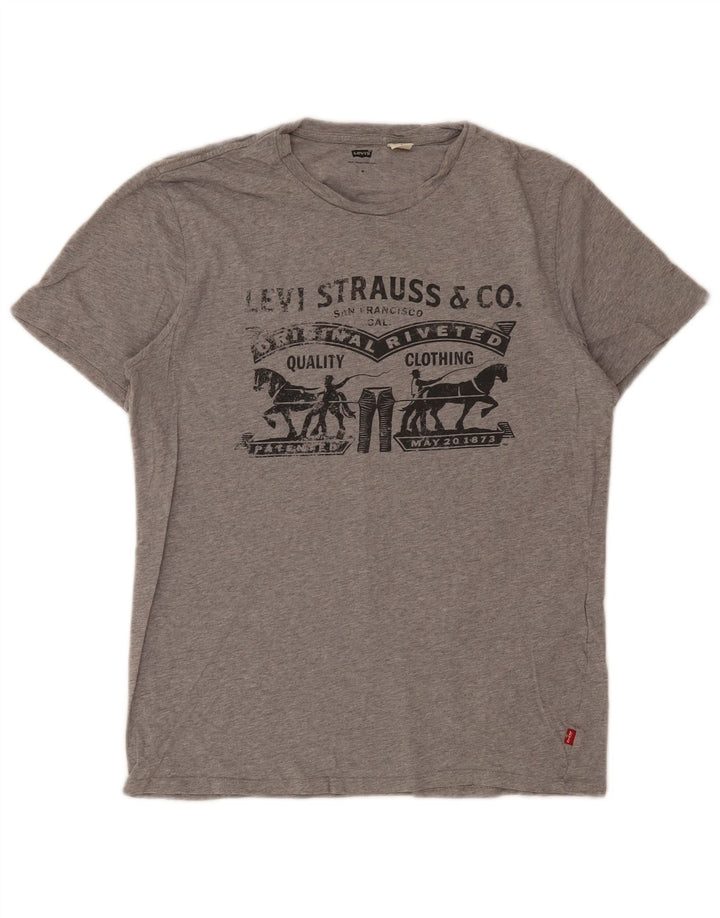 Tricou grafic pentru bărbați Levi's Top Medium Gri Pete