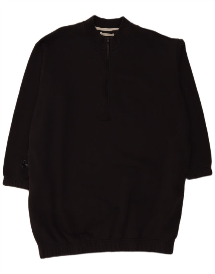 Rochie pulover pentru femei ADIDAS, supradimensionată, cu fermoar, cu gât, UK 24/26 2XL, gri