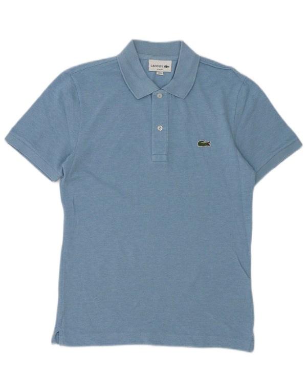 Tricou polo pentru bărbați Lacoste Slim Fit Mărimea 2 XS Bumbac albastru pete