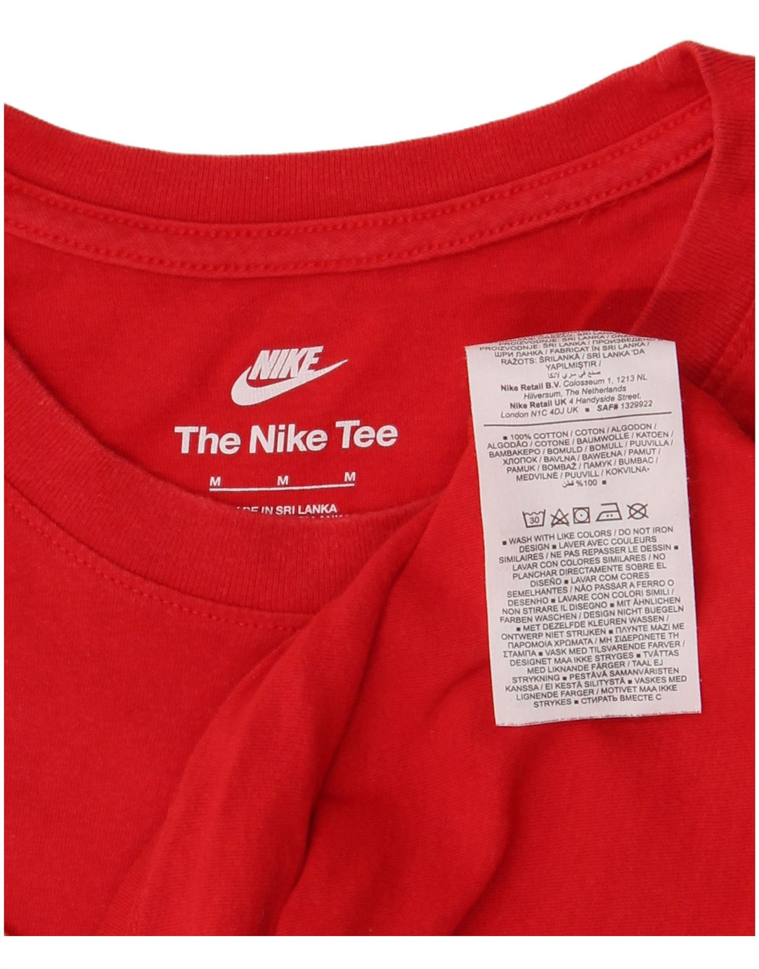 Tricou grafic pentru bărbați Nike Top, bumbac roșu mediu