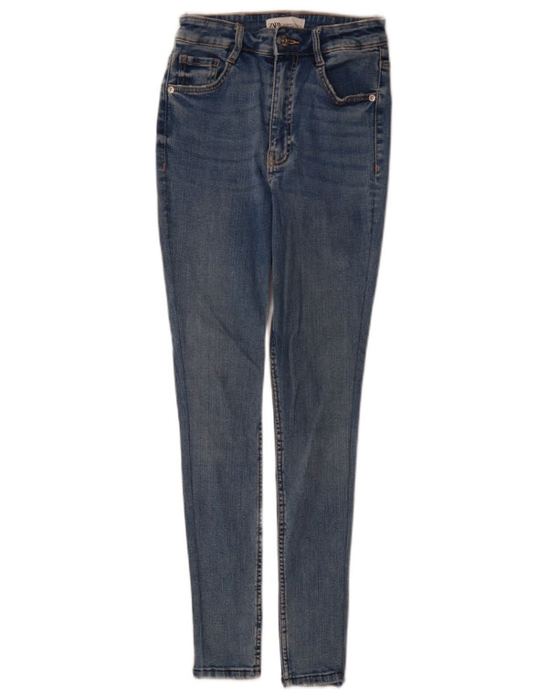 Blugi skinny de damă Zara EU 34 2XS W24 L28 Albastru