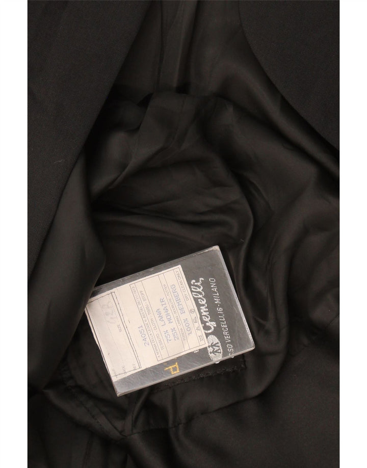 Jachetă Gemelli pentru bărbați cu 1 nasture, UK 42 XL, lână neagră