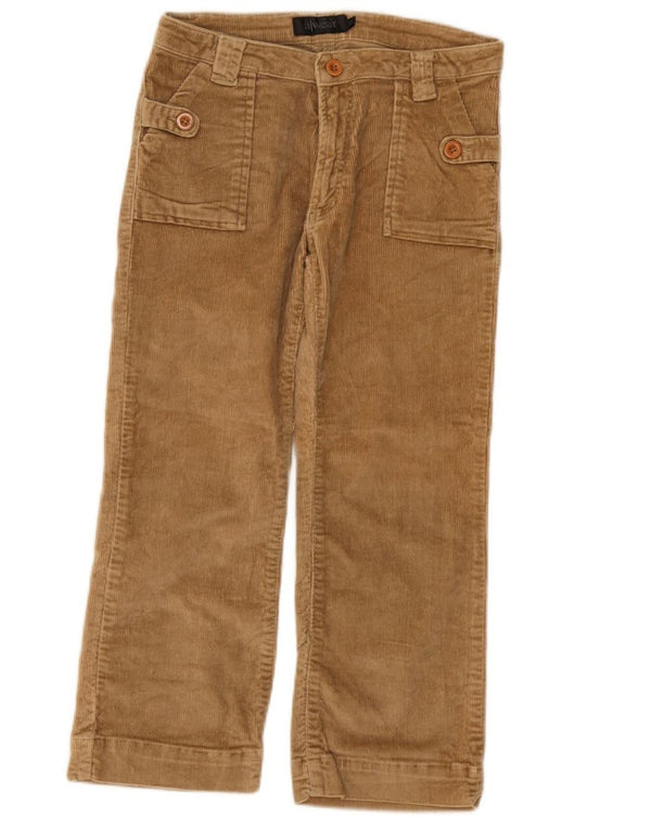 A Wear Pantaloni crop din velur pentru femei UK 10 Small W28 L22 Bej