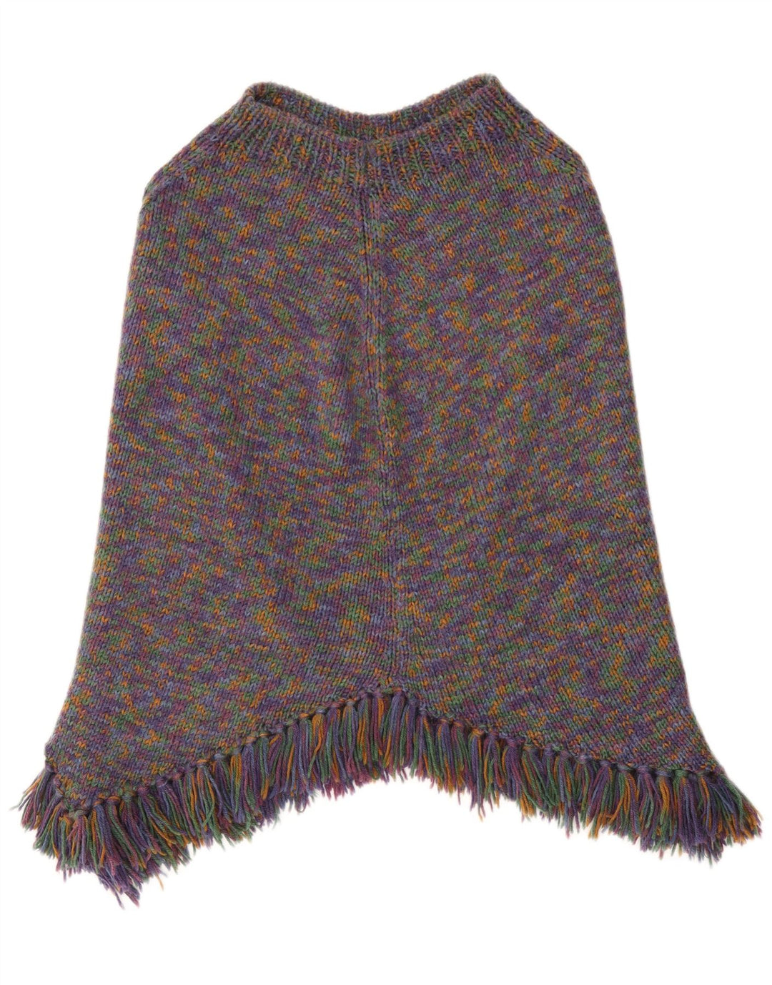 Jumper poncho vintage pentru femei UK 14 mare, multicolor, pete