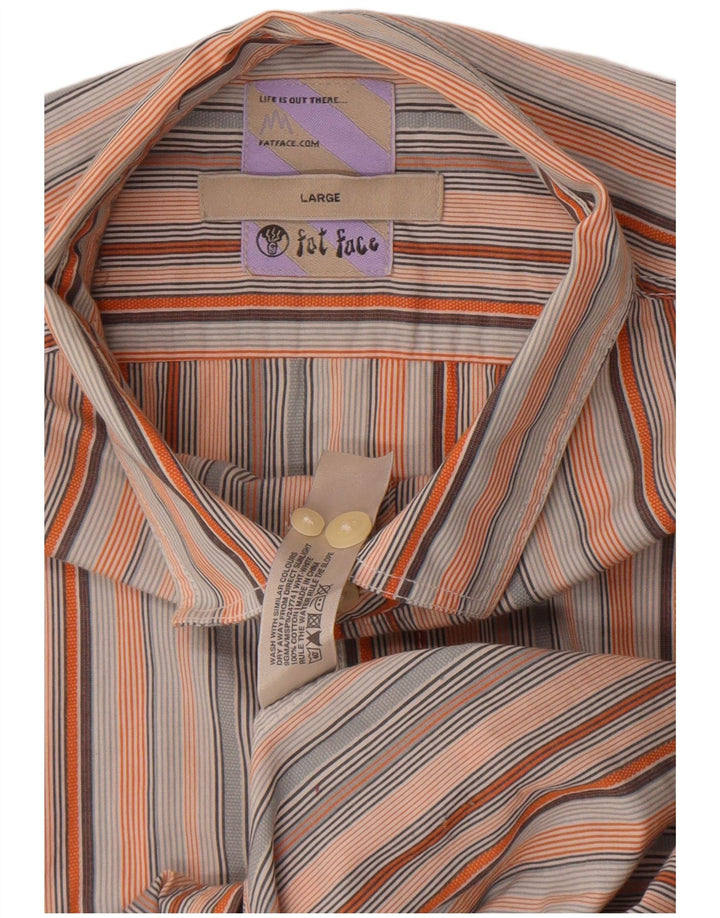 Cămașă pentru bărbați Fat Face, mare, cu dungi multicolore, bumbac