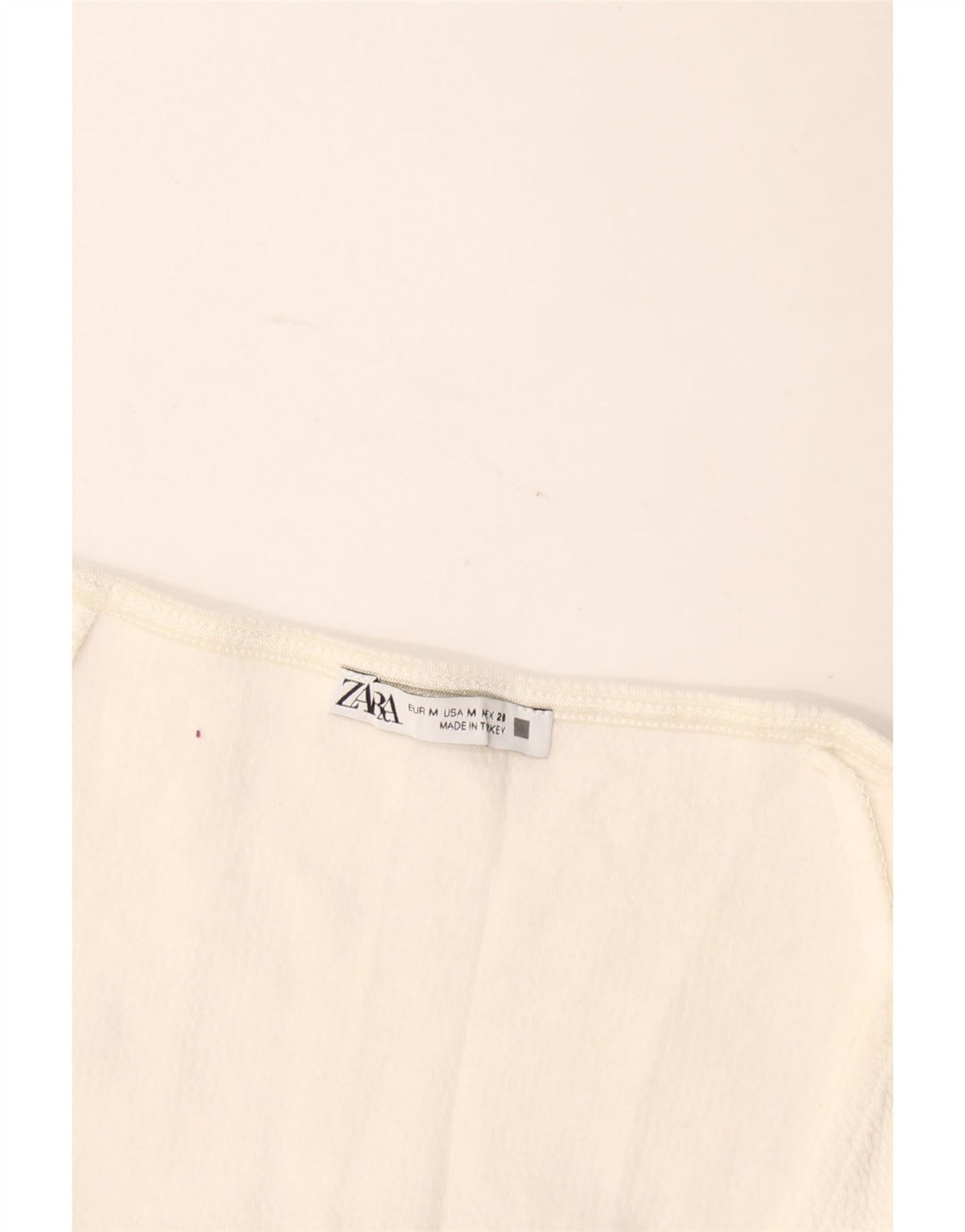 Bluză Crop Top pentru femei Zara UK 12 Medium White
