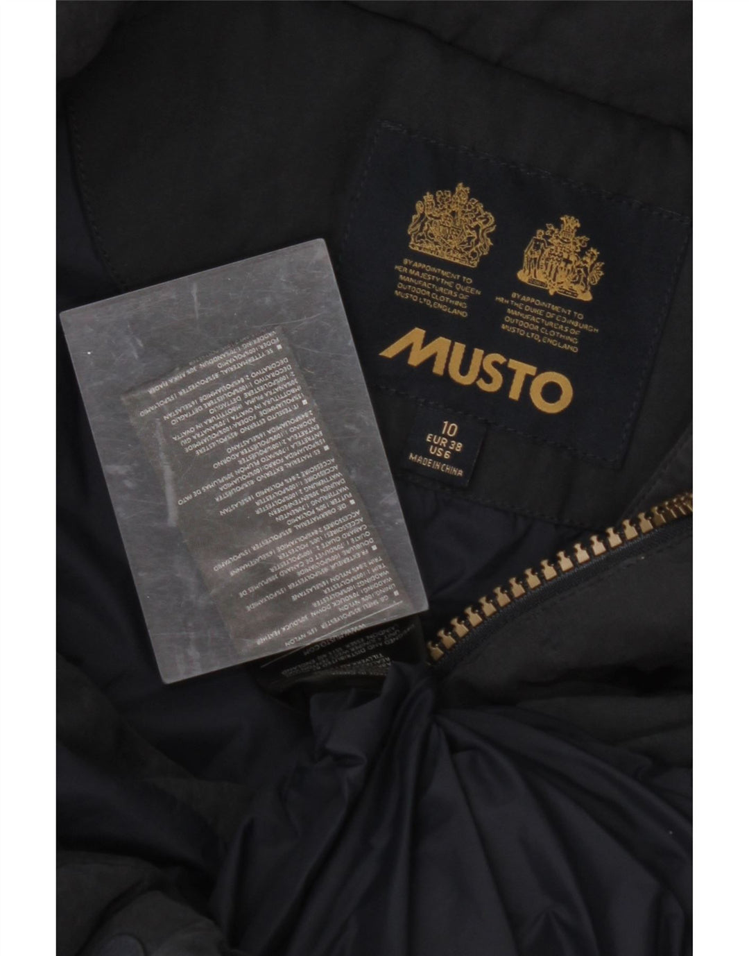 MUSTO Womens Padded Gilet UK 10 Small Navy Blue Polyester