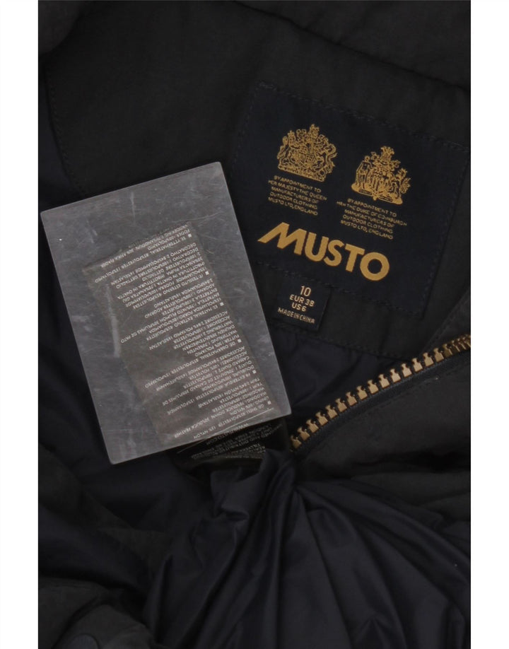 MUSTO Womens Padded Gilet UK 10 Small Navy Blue Polyester