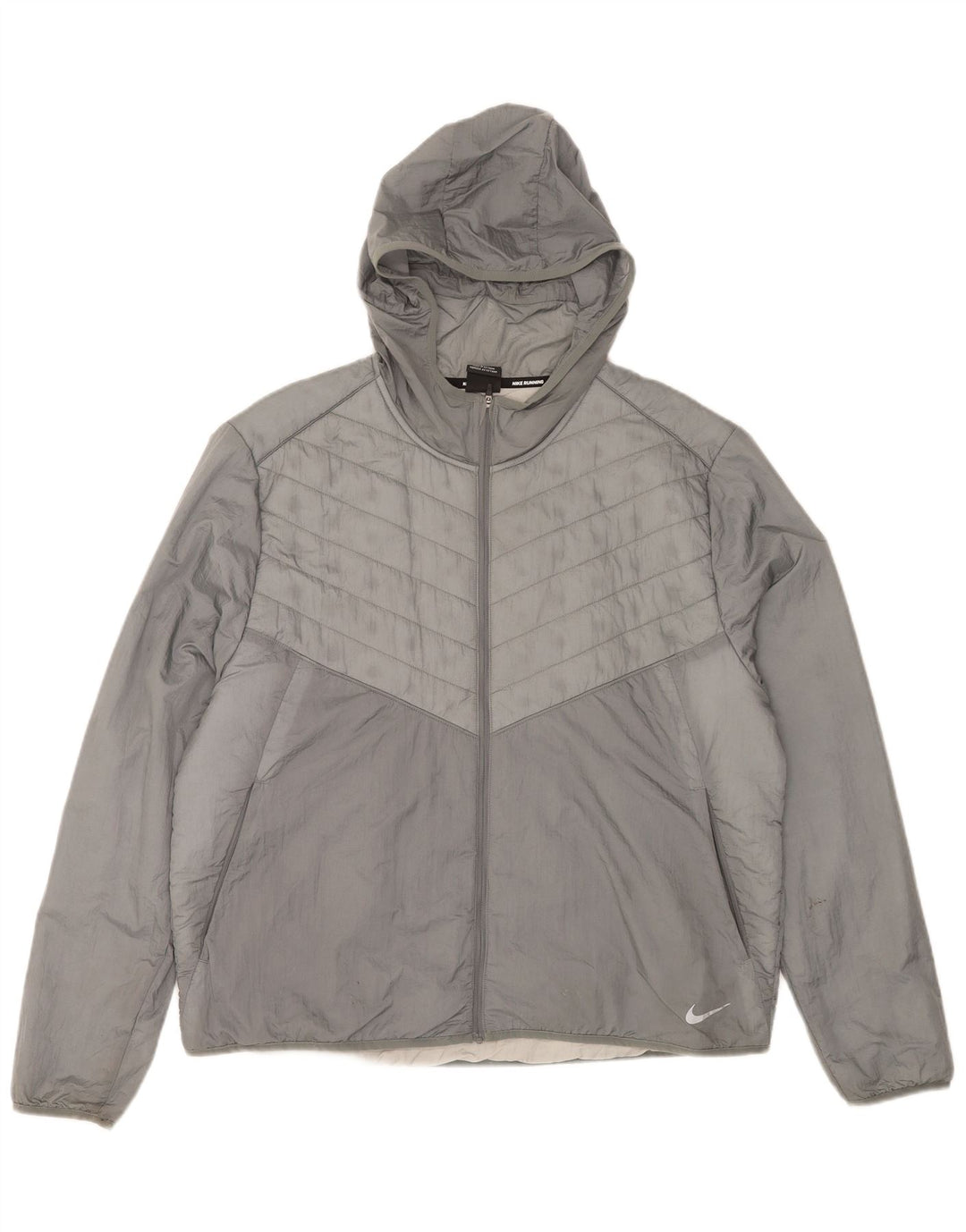 Jachetă căptușită cu glugă Nike pentru bărbați UK 42 XL Nylon gri