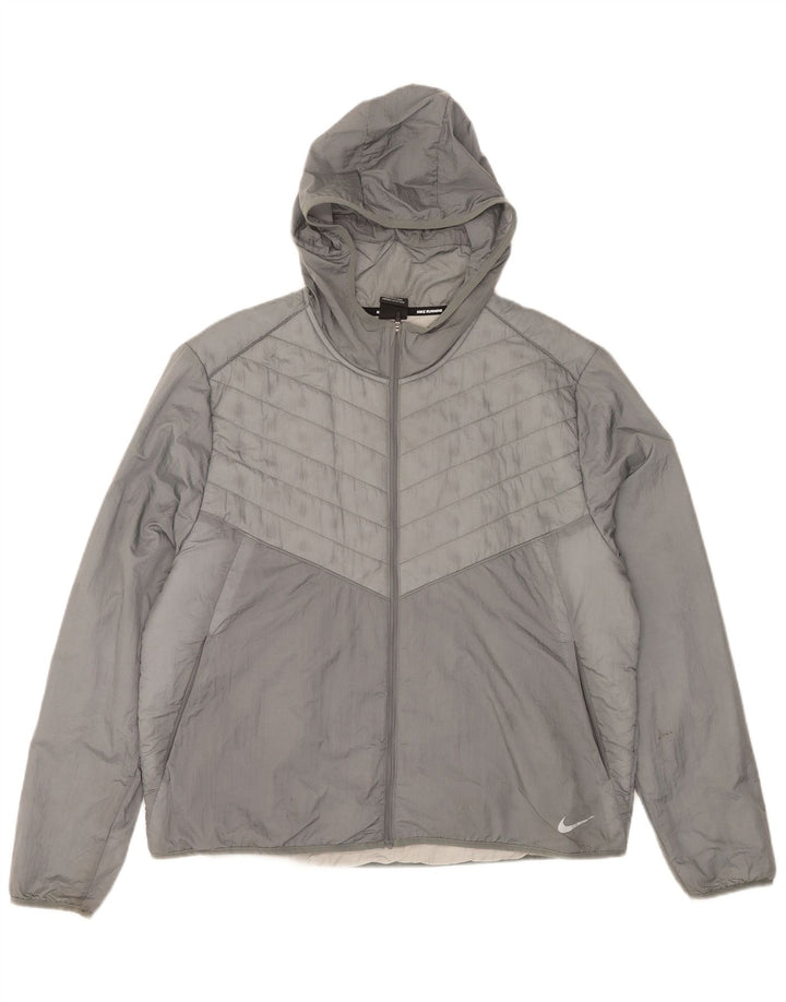 Jachetă căptușită cu glugă Nike pentru bărbați UK 42 XL Nylon gri
