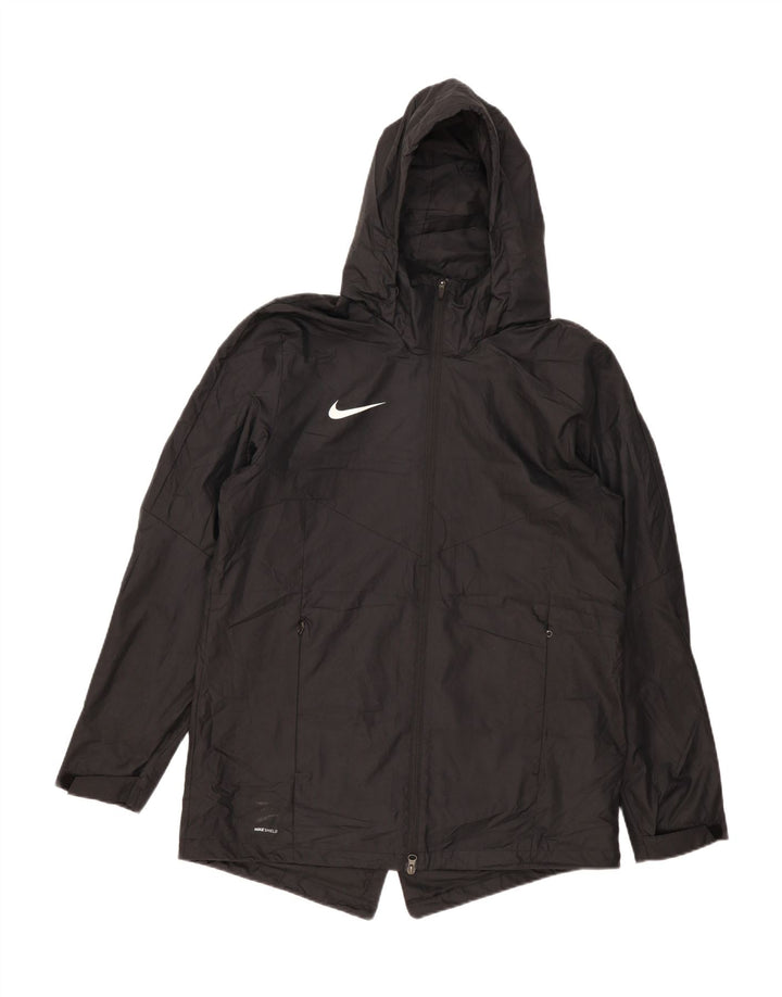Jachetă de ploaie cu glugă pentru bărbați Nike UK 40 Poliester negru mare