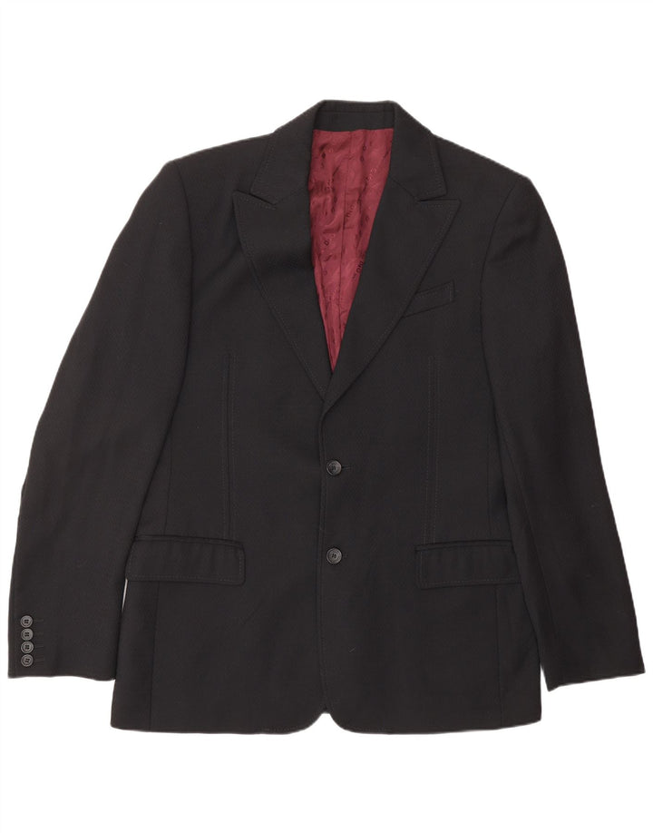 Costum 2 piese pentru bărbați DOLCE & GABBANA IT 50 mare W36 L31 lână neagră neagră