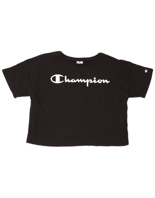 Tricou cu grafică supradimensionată pentru femei CHAMPION Top UK 10 Small Black