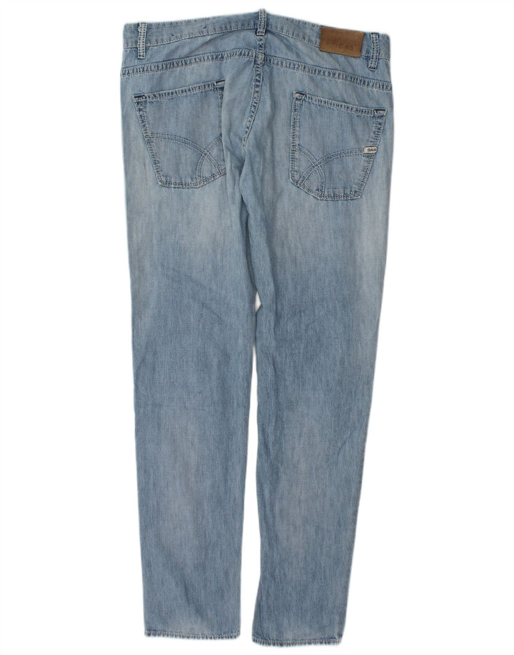 Blugi slim pentru bărbați Gas Slim Distressed W34 L32 Blue Bumbac