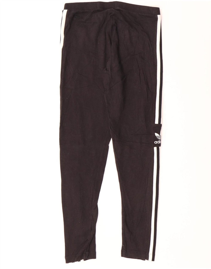 Leggings pentru femei Adidas UK 12, bumbac mediu negru