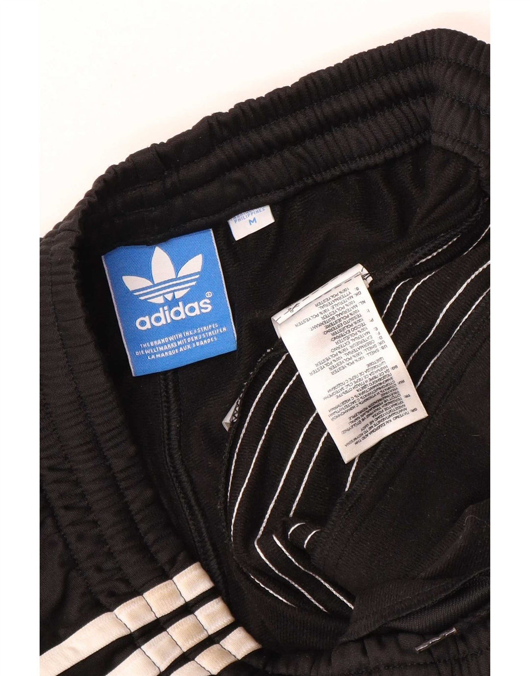 Pantaloni de trening Adidas pentru bărbați, poliester mediu negru
