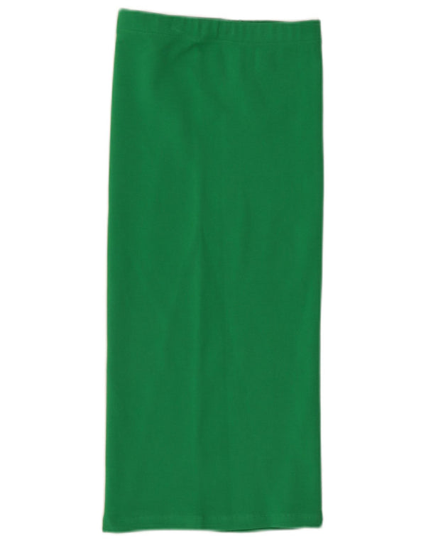Fusta Midi Zara Femei Medium W28 Verde Bumbac