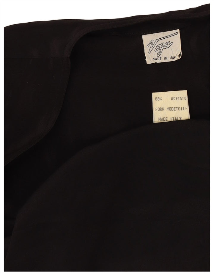 Top bolero supradimensionat pentru femei Vintage IT 44 Medium Black Acetat