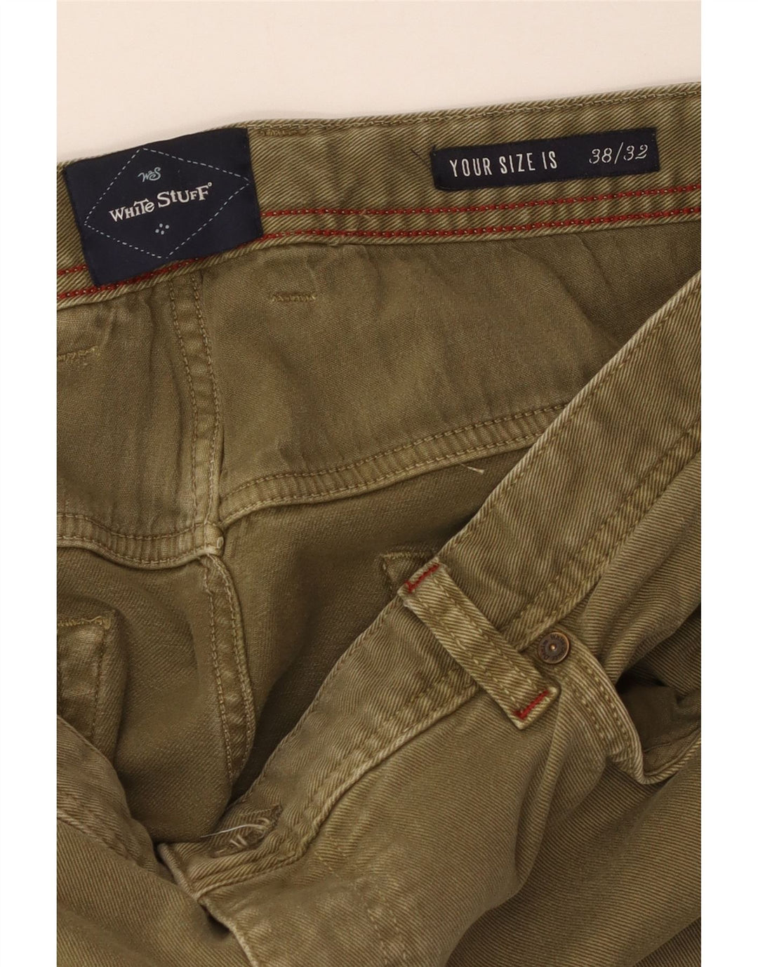 WHITE STUFF Blugi drepti pentru bărbați W38 L32 Bumbac kaki