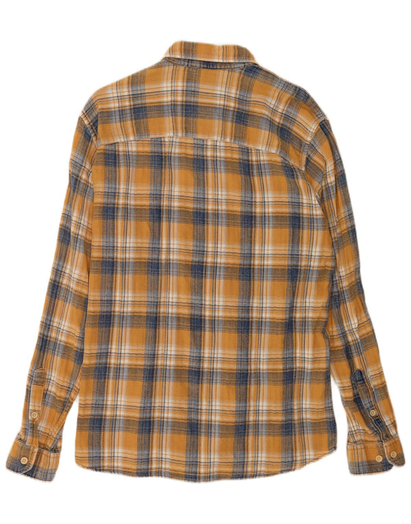 Cămașă de flanel Jack & Jones pentru bărbați, bumbac cu carouri galbene mari