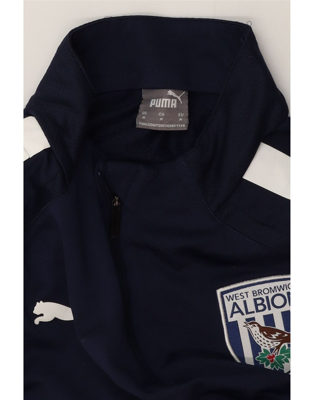 Top de trening PUMA pentru bărbați, cu fermoar și gât, albastru bleumarin