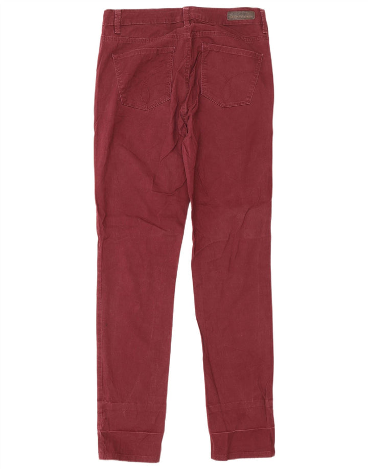 Pantaloni Calvin Klein Ultimate Casual pentru femei US 8 Medium W29 L32 Burgundy