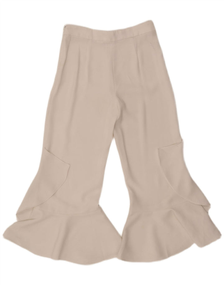Pantaloni casual pentru femei Flare Zara Mici L26 L25 Alb