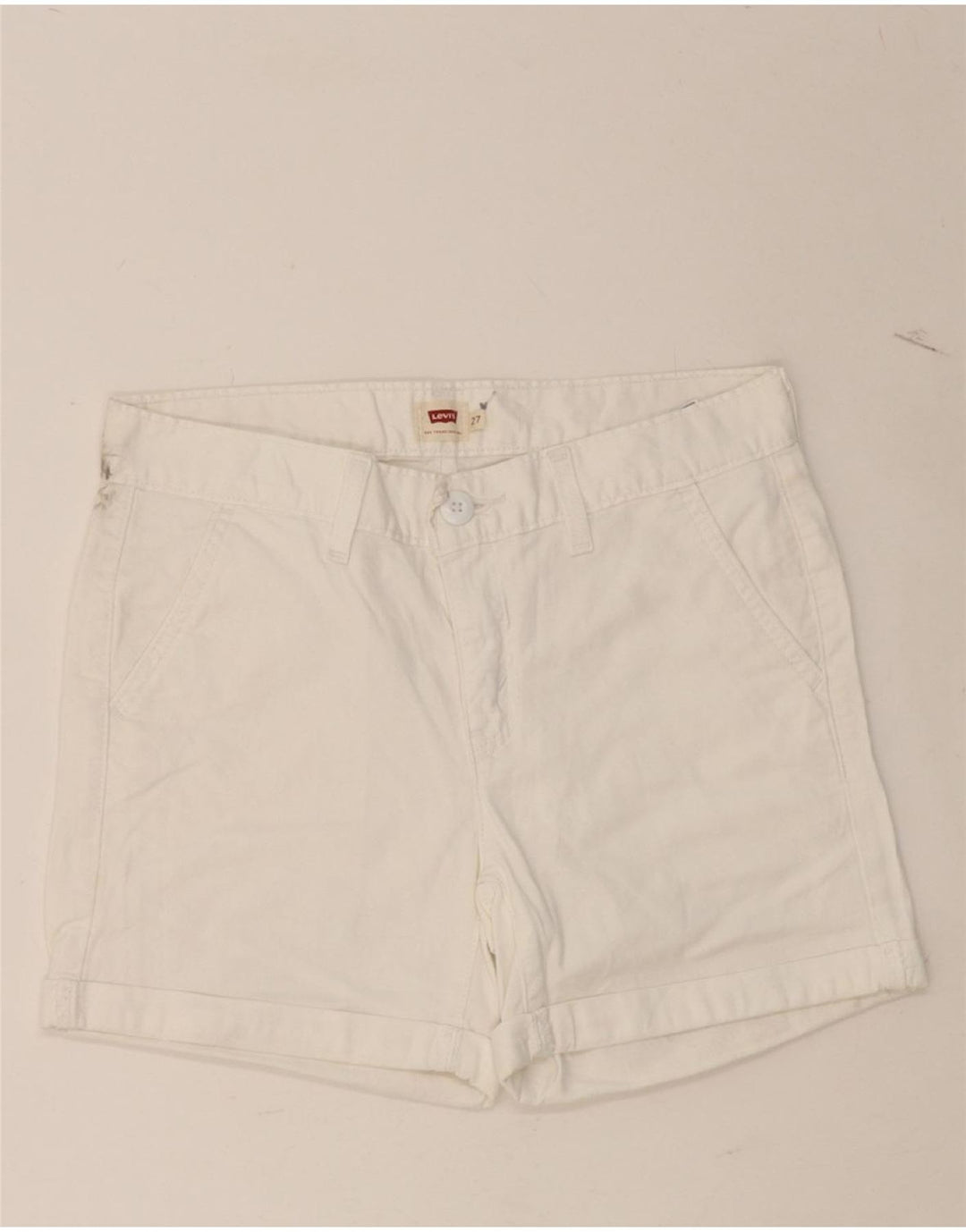 LEVI'S Womens Chino Shorts W27 Small White Cotton Vintage Levi's and Second-Hand Levi's from Messina Hembry 
